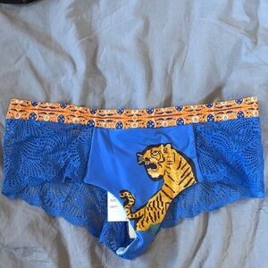 Fierce Blue Tiger Print Lace Panties- NWT - never worn